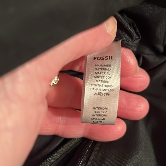 Fossil Black & White poka dot carry-all Handbag - Picture 9 of 10